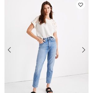 New Madewell Light Melva Wash High Waist Mom Jean